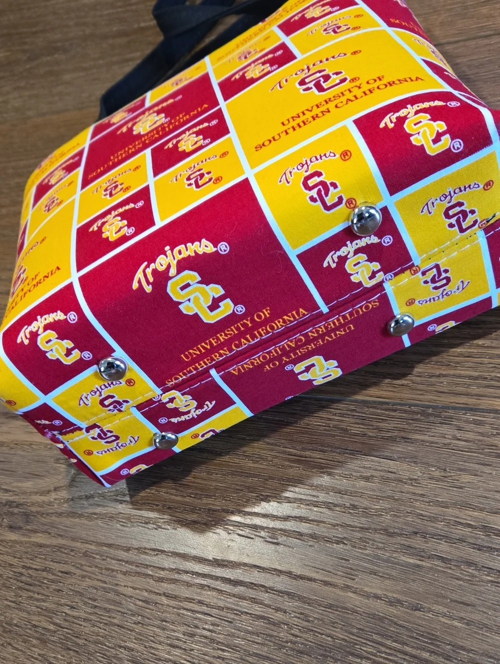 USC UNIVERSITY OF SOUTHERN CALIFORNIA PATTERN FABRIC HANDBAG... #8023 - Picture 4 of 5